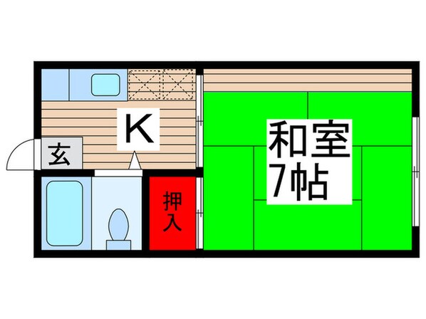 コーポパインドアーの物件間取画像